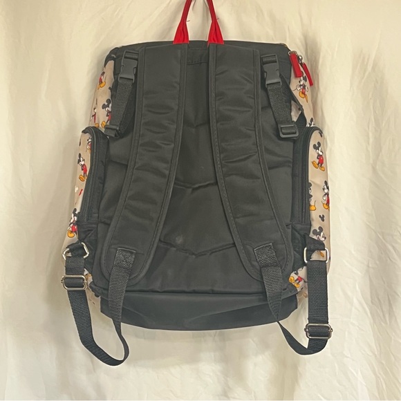 Disney Baby Backpack/Diaper Bag with Red Mickey Mouse Patch - Picture 5 of 16
